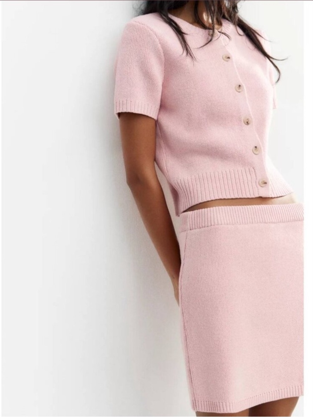 New ZARA Pink Knit Mini Skirt
